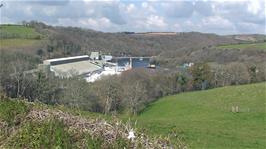 The China Clay loading terminal, where clay is brought by rail from inland and loaded onto cargo ships